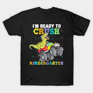 Kids   To Crush Kergarten  Truck Dinosaur T-Shirt